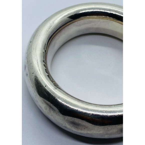 TIFFANY & CO STERLING SILVER ELSA PERETTI (1981) BANGLE DONUT - Picture 9 of 9